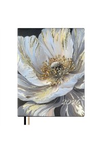 ЕЖЕДНЕВНИК 2026 176Л А6+ ФЕНИКС+ ИНТЕГР КОЖЗАМ БЕЛЫЙ МАК 70310