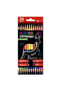 КАРАНДАШИ 24ЦВ 12ШТ КЕНГУРУ (ДВУСТОРОН/ТРЕХГРАНН) ФЕНИКС+ АРТ.58581