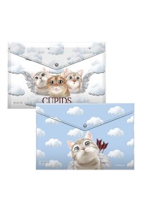 ПАПКА КОНВЕРТ НА КНОПКЕ А4 CUPIDS В АСС EK 55097