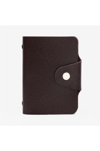 ВИЗИТНИЦА НА 12Л ИСК КОЖА ЧИП КОРИЧНЕВЫЙ /24 КАРТ НА КНОПКЕ/ СИМА-ЛЕНД АРТ. 9411051 (0518)