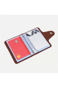 ВИЗИТНИЦА НА 12Л ИСК КОЖА ЧИП КОРИЧНЕВЫЙ /24 КАРТ НА КНОПКЕ/ СИМА-ЛЕНД АРТ. 9411051 (0518)