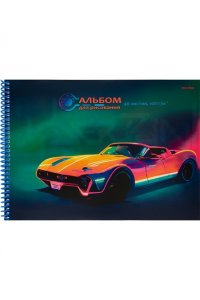 АЛЬБОМ Д/РИС 40Л ПРОФ-ПРЕСС ЦВ СПИРАЛЬ НЕОНОВОЕ АВТО 40-4930 (9302)