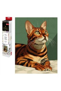 АЛМАЗНАЯМОЗАИКА 30*40 БЕНГАЛЬСКИЙ КОТ АРТ. 71373 (6521)