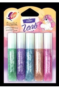 ГЕЛЬ С БЛЕСТКАМИ 5ЦВ 5МЛ САЛЮТ ЛУЧ /БЛИСТЕР/ 30С 1945-08