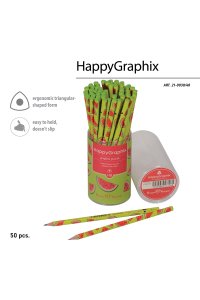КАРАНДАШ Ч/Г HAPPY GRAPHIX НВ FRESH & FRUITY АРБУЗ ТРЕХГРАНН *BV* 21-0030/48 (2281)