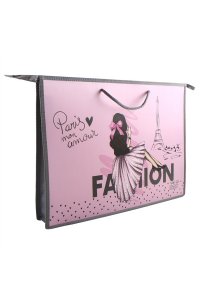 ПАПКА С РУЧКАМИ А3 50 ММ PARIS FASHION (ПЛАСТИК/ШНУРОК) КОКОС ПР-3/215191 (9335)