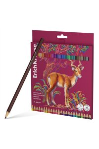 КАРАНДАШИ 24ЦВ ERICHKRAUSE ТРЕХГРАНН SAFARI 61816