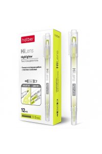 МАРКЕР ТЕКСТОВ HATBER HI-LENS ДВУХСТОР ЖЕЛТ HL_060857