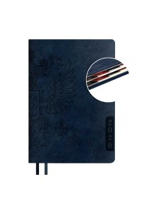 ЕЖЕДНЕВНИК 2026 176Л А5 ФЕНИКС+ КОЖЗАМ НАППА СИНИЙ 70247