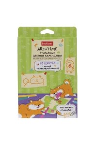 КАРАНДАШИ 18ЦВ +1 КАРАНДАШ-ЛАСТИК HATBER ART-TIME (ПЛАСТИК) ЕВРОПОДВЕС АРТ. CS_093059 (0817)