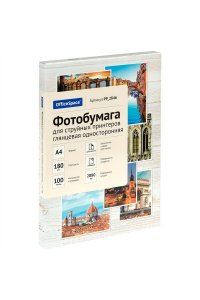 ФОТОБУМАГА А4 Д/СТР ПРИНТ OFFICESPACE 180Г/М2 (100Л) ГЛЯНЦ ОДНОСТОРОН PP_2846 (4270)