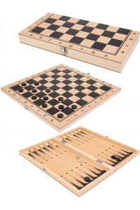 НАСТ ИГРА ШАШКИ НАРДЫ (ПОЛЕ 34*17*3.5 СМ) ДЕРЕВО/В ПАКЕТЕ/*РЫЖИЙ КОТ*АРТ. ИН-7148