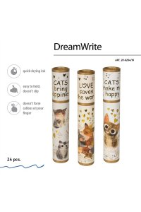 РУЧКА ШАР СИН DREAMWRITE СКАЗОЧНЫЙ ДЕНЬ 0.7ММ /КАРТОН ТУБА/ *BV* В АСС 20-0264/16 (0465)