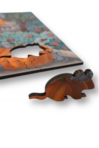 ПАЗЛЫ ФИГУРНЫЕ 40 ДЕТСКИЕ С ЗАГАДКОЙ «ЗОЛУШКА» (ДЕРЕВО) HD20016