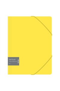 ПАПКА НА РЕЗИН А4 BERLINGO SOFT TOUCH 600МКМ ЖЕЛТАЯ FB4_A4984