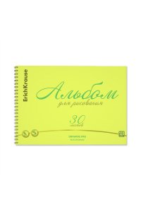 АЛЬБОМ Д/РИС 30Л ERICH KRAUSE СПИРАЛЬ NEON ЖЕЛТЫЙ (ПЛАСТИК ОБЛ) 58600