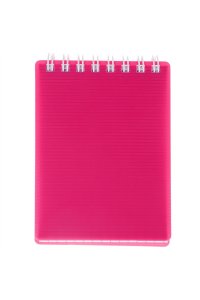 БЛОКНОТ 80Л А7 ХАТБЕР СПИРАЛЬ ПЛАСТИК LINE NEON РОЗОВЫЙ 80Б7В1ГР_03033 (1962)