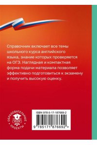 Гудкова Л.М., Терентьева О.В. ОГЭ. Английский язык. Справочник-шпаргалка для подготовки к ОГЭ