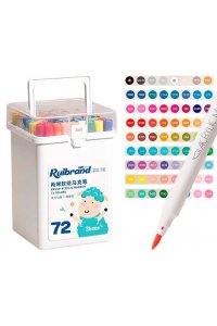 НАБОР МАРКЕРОВ АКРИЛ 72 ЦВ КИСТЬ 1-4 ММ (ПЛАСТИК ФУТЛЯР) DY977-72/DN-28 (0298)