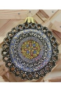 ЕЛОЧНОЕ УКРАШЕНИЕ – ФЛЯГА РЕЗНАЯ БОЛЬШАЯ D=10 СМ 300