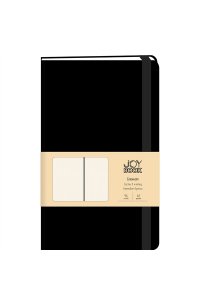 БЛОКНОТ 96Л А5 КЛЕТ ЭКСМО КОЖЗАМ НА РЕЗИНКЕ JOY BOOK ЧЕРНЫЙ АГАТ БДБК5963390 (5958)