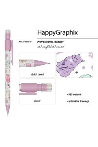КАРАНДАШ АВТО 0.7ММ С ЛАСТ HAPPYGRAPHIX КОШКИ*BV*21-0042/19 (5645)
