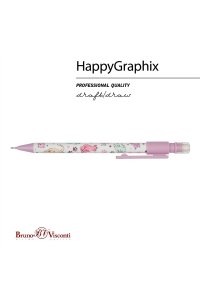 КАРАНДАШ АВТО 0.7ММ С ЛАСТ HAPPYGRAPHIX КОШКИ*BV*21-0042/19 (5645)