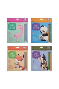 КАРАНДАШИ 24ЦВ РИСУЙ И СТИРАЙ (ПЛАСТИКОВЫЕ С ЛАСТИКОМ И ТОЧИЛКОЙ) *BV* 30-0122 (1977)