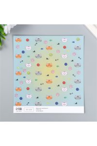 БУМАГА Д/СКРАПБУКИНГА 15.5*17СМ КОТИКИСИМА-ЛЕНД АРТ.7986364