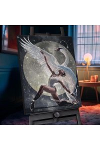 РОСПИСЬ ПО НОМЕРАМ 40*50СМ С КРИСТАЛЛАМИ ИЗ ХРУСТАЛЯ ГРАЦИЯ ЛЕБЕДЯSHR0548 (5680)