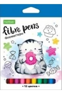 ФЛОМАСТЕРЫ 12 ЦВ ХАТБЕР ПРИКЛЮЧЕНИЯ КОТА ПИРОЖКА /ЕВРОПОДВЕС/ АРТ.FP_066360 (6805)