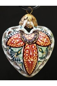 ЕЛОЧНОЕ УКРАШЕНИЕ – СЕРДЕЧКО РЕЗНОЕ 6Х5,5 СМ 255