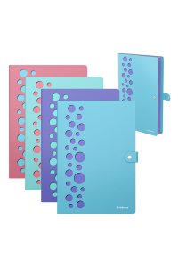 ПАПКА-КАРТОТЕКА А4 4 ОТД DIAGONAL PASTEL В АСС EK 61211