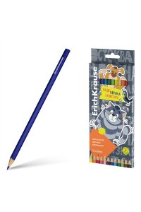 КАРАНДАШИ 12ЦВ ERICHKRAUSE ТРЕХГРАНН ПРОСТОКВАШИНО 61063