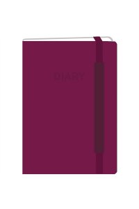 ЕЖЕДНЕВНИК 128Л А5 ЭКСМО КОЖЗАМ НА РЕЗИНКЕ BLANK МАЛИНОВЫЙ ЕКБ23512805 (1773)