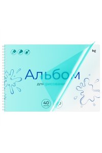 АЛЬБОМ Д/РИС 40Л BG СПИРАЛЬ UNITONE. BLUE (ПЛАСТИК ОБЛ) АР4ГР40_ПЛ 06076 (0768)