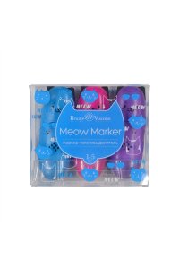 НАБОР МАРКЕРОВ ТЕКСТОВ 3ШТ MEOW MARKER НЕОН *BV* АРТ. 22-0105 (6904)