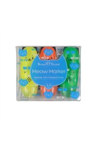 НАБОР МАРКЕРОВ ТЕКСТОВ 3ШТ MEOW MARKER НЕОН *BV* АРТ. 22-0104 (6898)