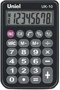 КАЛЬКУЛЯТОР 8 РАЗР КАРМАННЫЙ UNIEL UK-10K 94*62*11 ММ (0287)