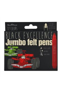 ФЛОМАСТЕРЫ 12ЦВ BLACK EXCELLENCE JUMBO (АНТИВАНДАЛЬНЫЕ) *BV*32-0071 (2130)