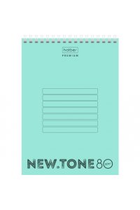 БЛОКНОТ 80Л А5 ХАТБЕР СПИРАЛЬ ПЛАСТИК NEWTONE PASTEL МЯТА 80Б5A1ГР_05039 (5511)