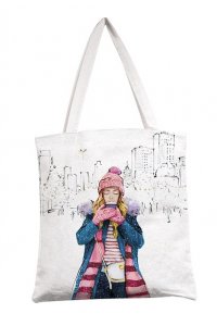 СУМКА ШОППЕР ТЕКСТИЛЬНАЯ 350*420 АРТ.0432 165 ЗИМА