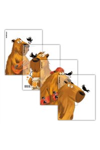 ОБЛОЖКА Д/ТЕТР И ДНЕВНИКА 212*347 КОМПЛ 12 ШТ 80 МКМ HAPPY CAPY EK 61125