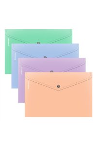 ПАПКА КОНВЕРТ НА КНОПКЕ А4 MATT PASTEL BLOOM В АСС ЕК 61141