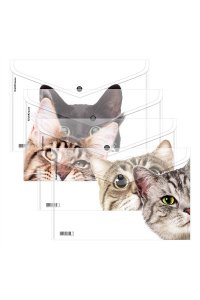 ПАПКА КОНВЕРТ НА КНОПКЕ А4 HIDING CATS ЕК 61155