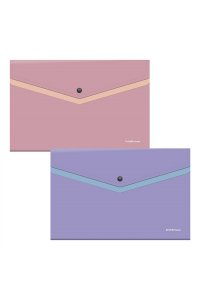 ПАПКА КОНВЕРТ НА КНОПКЕ А4 С ДОП КАРМАНОМ SOFT MANGA В АСС ЕК 61151