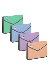 ПАПКА КОНВЕРТ НА КНОПКЕ A5+ ОБШИТАЯ MATT PASTEL BLOOM В АСС ЕК 61164