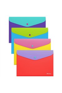 ПАПКА КОНВЕРТ НА КНОПКЕ А4 BERLINGO СОФТ-ТАЧ RAZE АРТ. EFB_A4155 (1620)