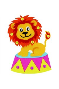 АППЛИКАЦИЯ ИЗ ФЕТРА И ПУГОВИЦ МУЛЬТИ-ПУЛЬТИ ЛЬВЕНОК /ЕВРОПОДВЕС/ FC_29572 (5723)