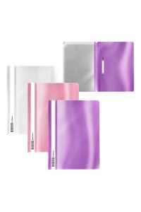 ПАПКА СКОРОСШ ПЛАСТ A5+ GLOSSY CANDY В АСС ЕК 55153